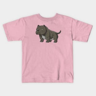 Cute Bulldog Muscular Cartoon Kids T-Shirt